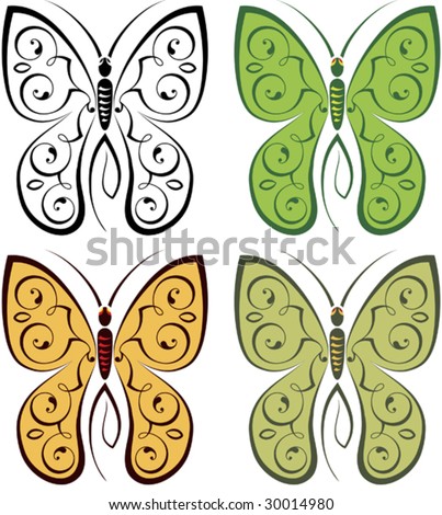 Fleur-de-Lis: Artistic Tattoo Patterns by Naveen Rack Cards by doonagiri. Butterfly artistic Tattoo