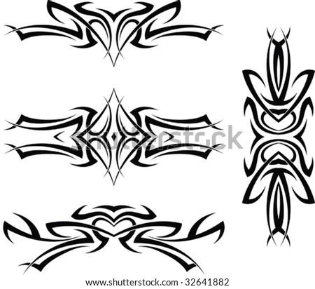Upper  Tattoos on Tattoo Arm Band Set Stock Vector 32641882   Shutterstock