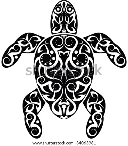 stock vector Vector Tribal Tattoo Turtle