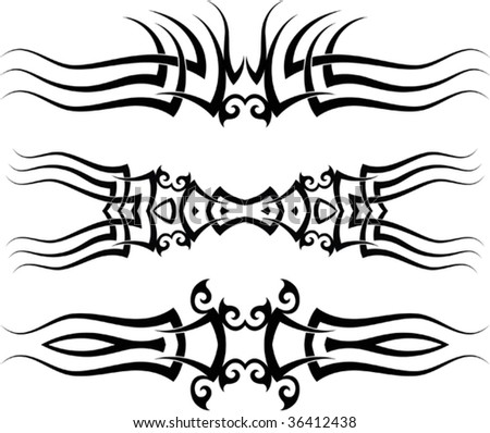 stock vector Vector Tribal tattoo Arm Band Set
