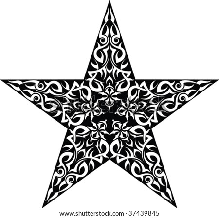 stock vector Tribal Tattoo star
