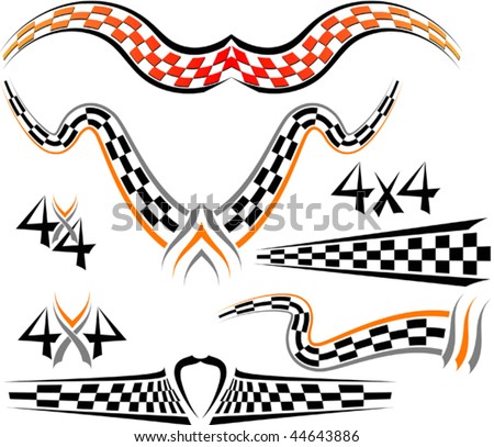Vector Auto Racing Graphics on 10eps Racing Set Vector Signs Race Flag Find Similar Images