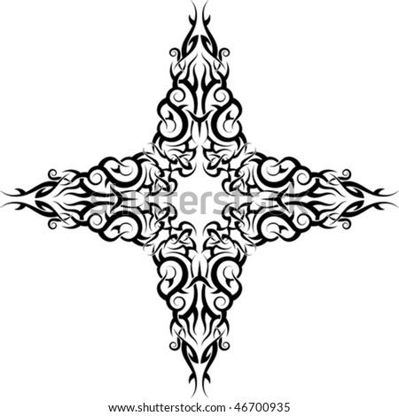 Vector Christian Cross. abstract