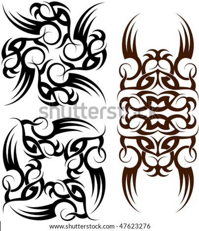 Tattoo Arm Band Set. abstract