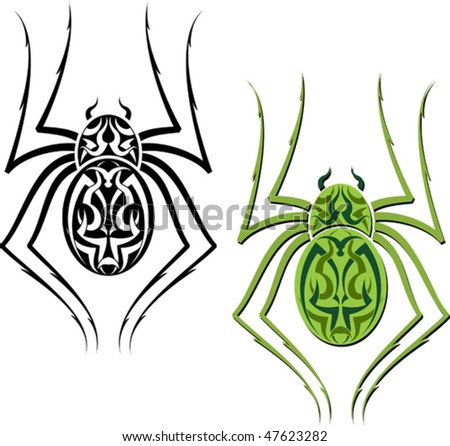 stock vector : Tattoo Spider