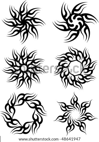 stock vector Tattoo Sun