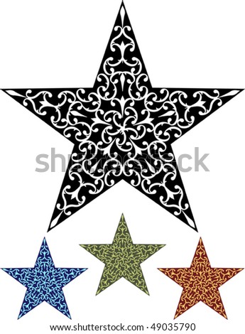 stock vector Star Design Tattoo