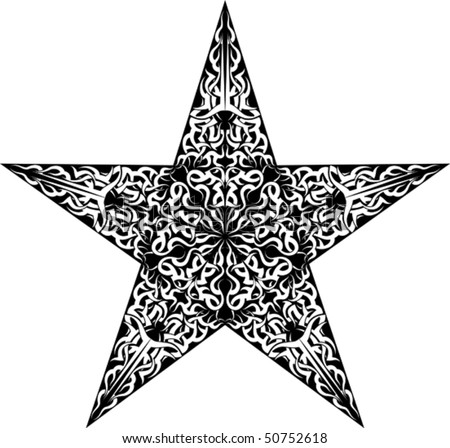 Star Tattoo. abstract. adornment