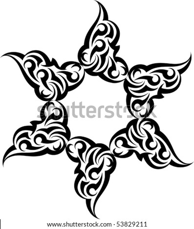 Star Letter Sign Tattoo Design