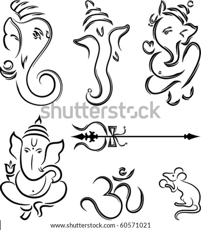Logo Design Sketches on Ganesha Diwali Collection Stock Vector 60571021   Shutterstock