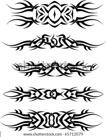tattoos tribal arm bands. stock vector : Tribal Tattoo Arm Band Set