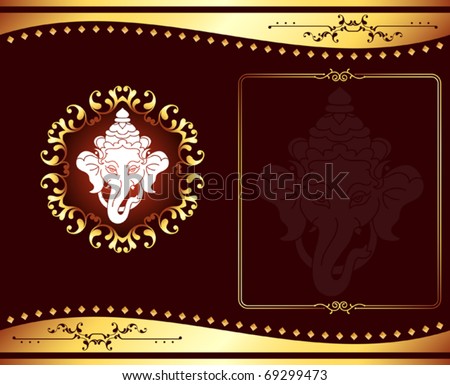 stock vector Ganesha Wedding Card Design