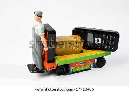 Old Battery Car Toy With Package And Mobile