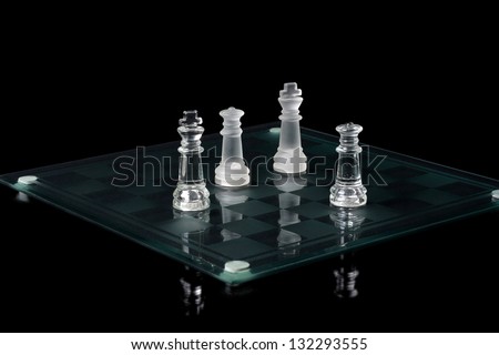 Chess game near end