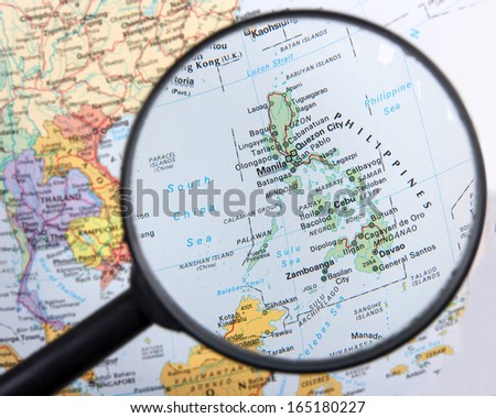 Philippines under magnifier Philippines under magnifier