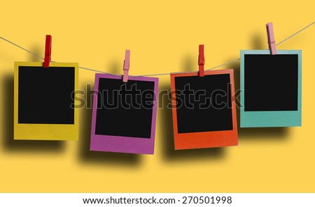 Four color frames in polaroid style