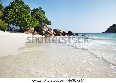 Small remote beach Koh Lipe island Thailand