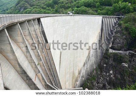 Contra Dam in Verzasca valley, Switzerland