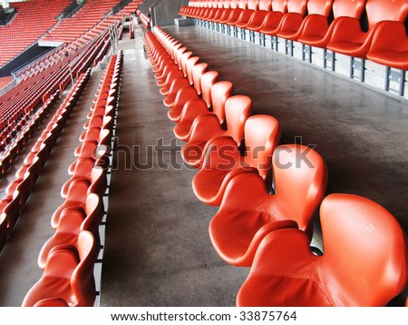 Red folding seats