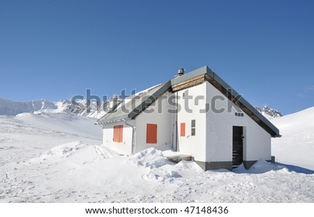 Rescue station in Pizol, famous Swiss skiing resort