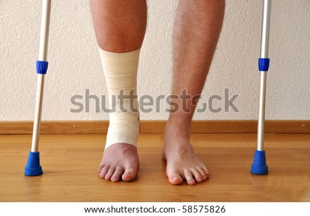 Bandage on the leg