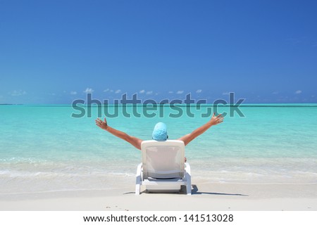 Beach scene. Exuma, Bahamas