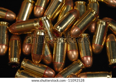 stack of bullets .45 full metal jacket