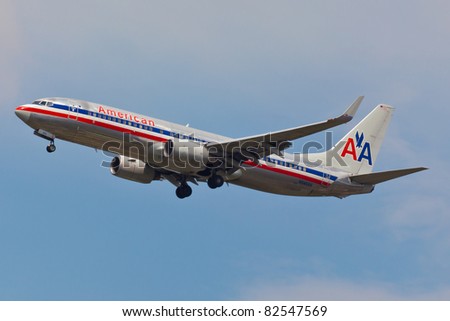 NEW YORK - MAY 16: a Boeing 767 American Airline approaches JFK in New York, USA on May 16, 2011. American Airline is on of the oldest American airlines and one of the biggest in the world