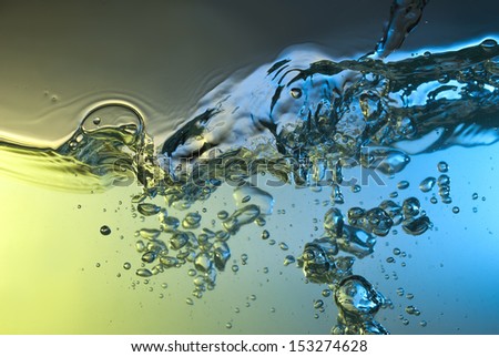 colored Bubbles in water