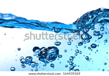 Clean water and water bubbles
