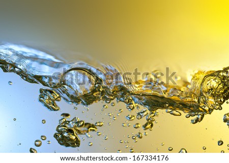 wave and bubbles