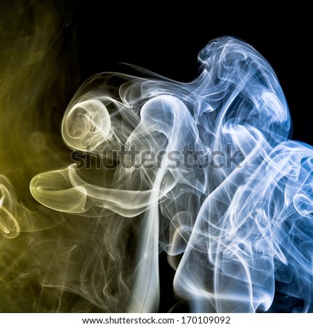 Colorful smoke cloud