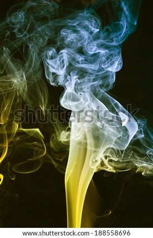 Colorful smoke cloud