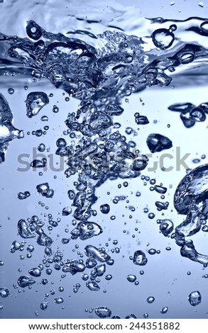 blue bubbles underwater