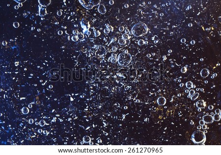 air bubbles in the dark  water