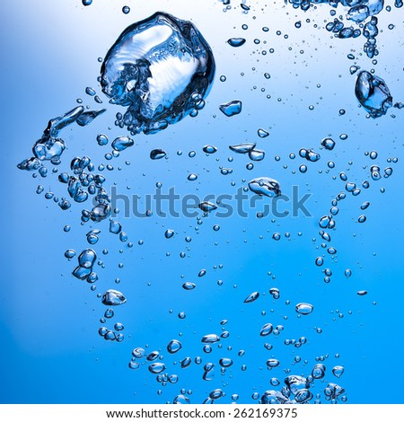 blue bubbles underwater