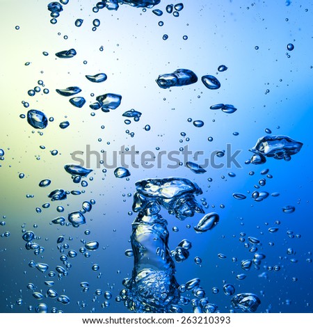 colored bubbles underwater