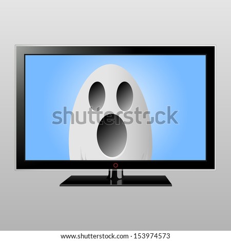 Ghost on television screen