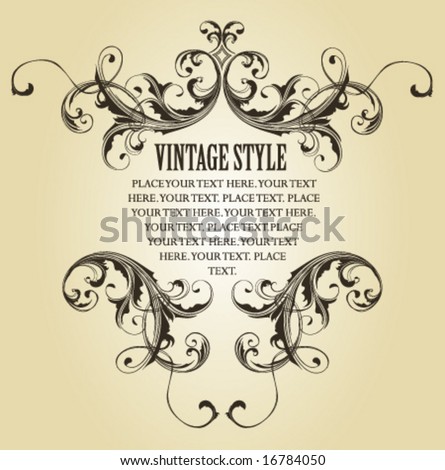 Logo Design on Vintage Frame Stock Vector 16784050   Shutterstock