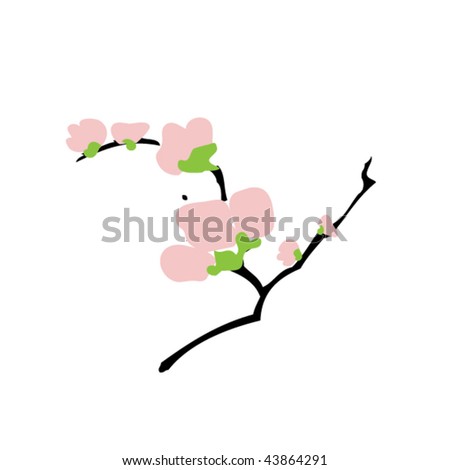 stock vector Sakura flower
