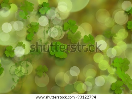 An abstract shamrock background for St Patrick\'s Day.