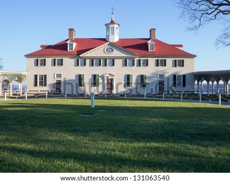 President George Washington home at Mount Vernon in Virginia