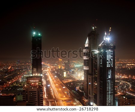 Dubai+buildings+at+night