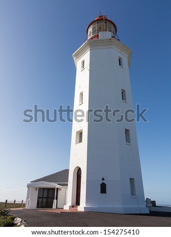 Danger Point Lighthouse Gansbaai South Africa where HMS Birkenhead sunk off the coast in 1852