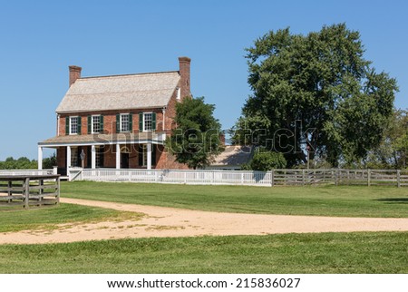 Clover Hill Tavern at Appomattox. Site of the surrender of Southern Army under General Robert E Lee to Ulysses S Grant April 9, 1865