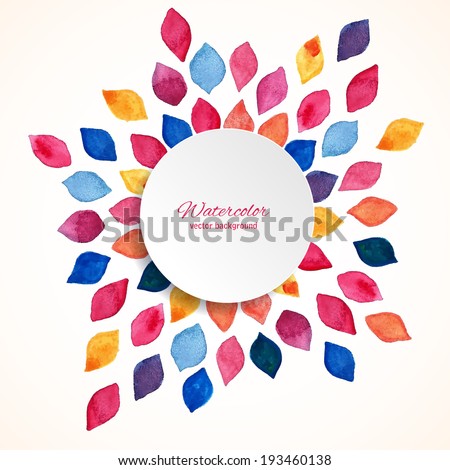 Watercolor floral frame Design template Vector illustration Watercolor floral frame Design template Vector illustration