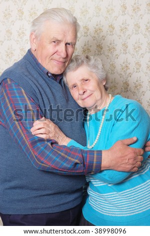 nice portrait pair\'s elderly people