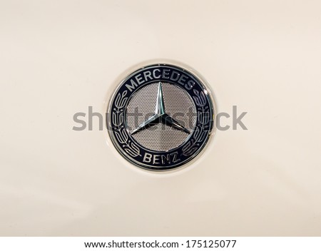 Boston, Ma, Usa- January 20, 2014: The Logo Of The Car Producer &Quot;Mercedes Benz&Quot; , Boston, Ma, Usa.