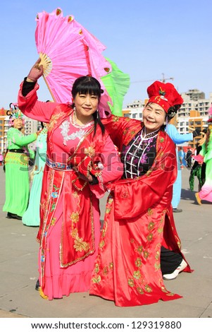 Luannan County - February 18: During The Chinese Lunar New Year, People