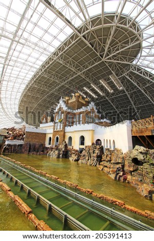 TIANJIN - MAY 17: indoor landscape architecture, Happy Valley, on May 17, 2014, Tianjin, China.